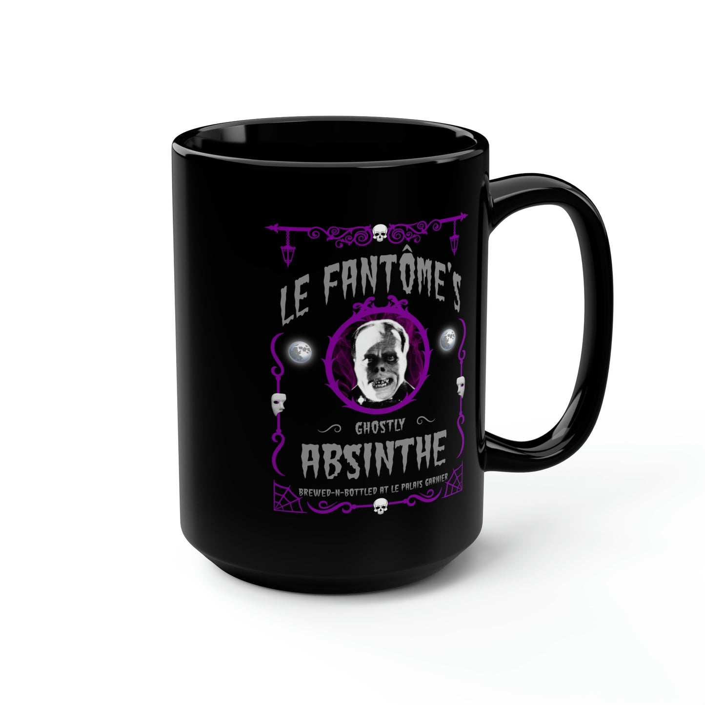 ABSINTHE MONSTERS 11 (PHANTOM) Black Mug, 15oz