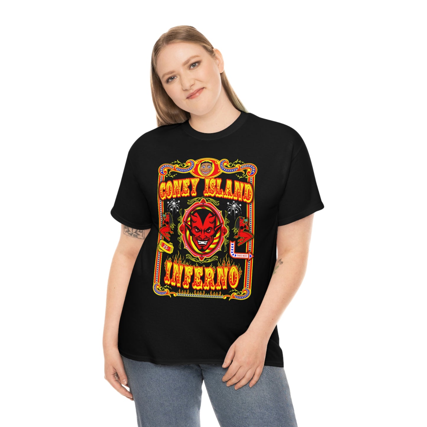 CONEY ISLAND 1 (INFERNO) Unisex Heavy Cotton Tee