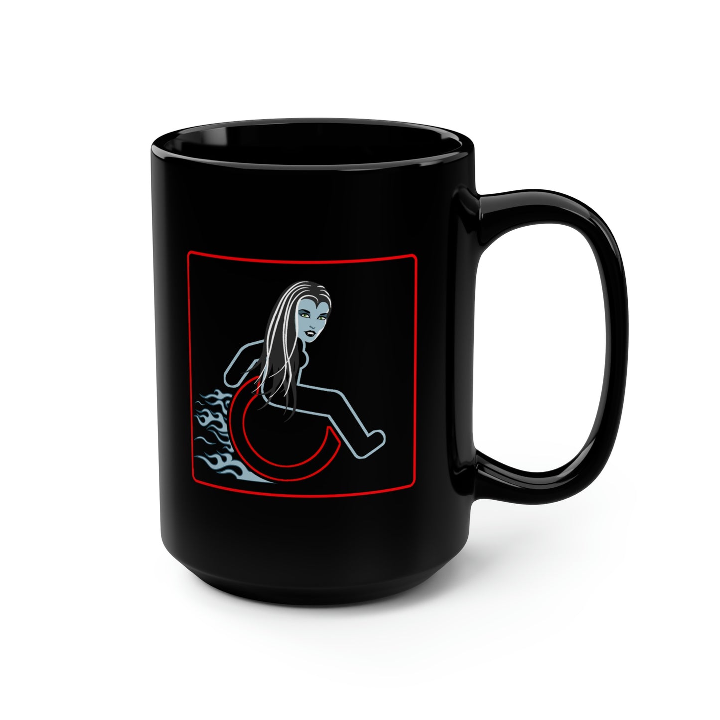 WHEELCHARIOT 13 (Vamp) Black Mug, 15oz