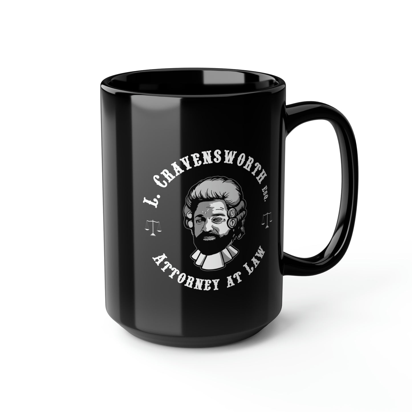 LASZLO CRAVENSWORTH Black Mug, 15oz