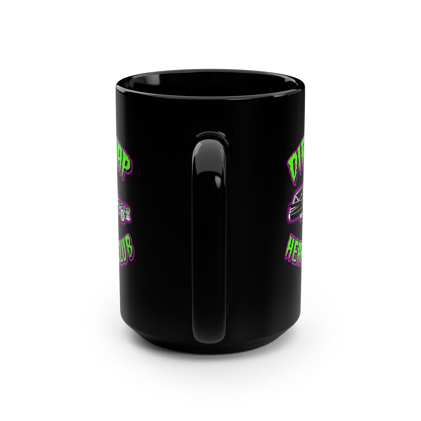 DIRT NAP HEARSE CLUB Black Mug, 15oz