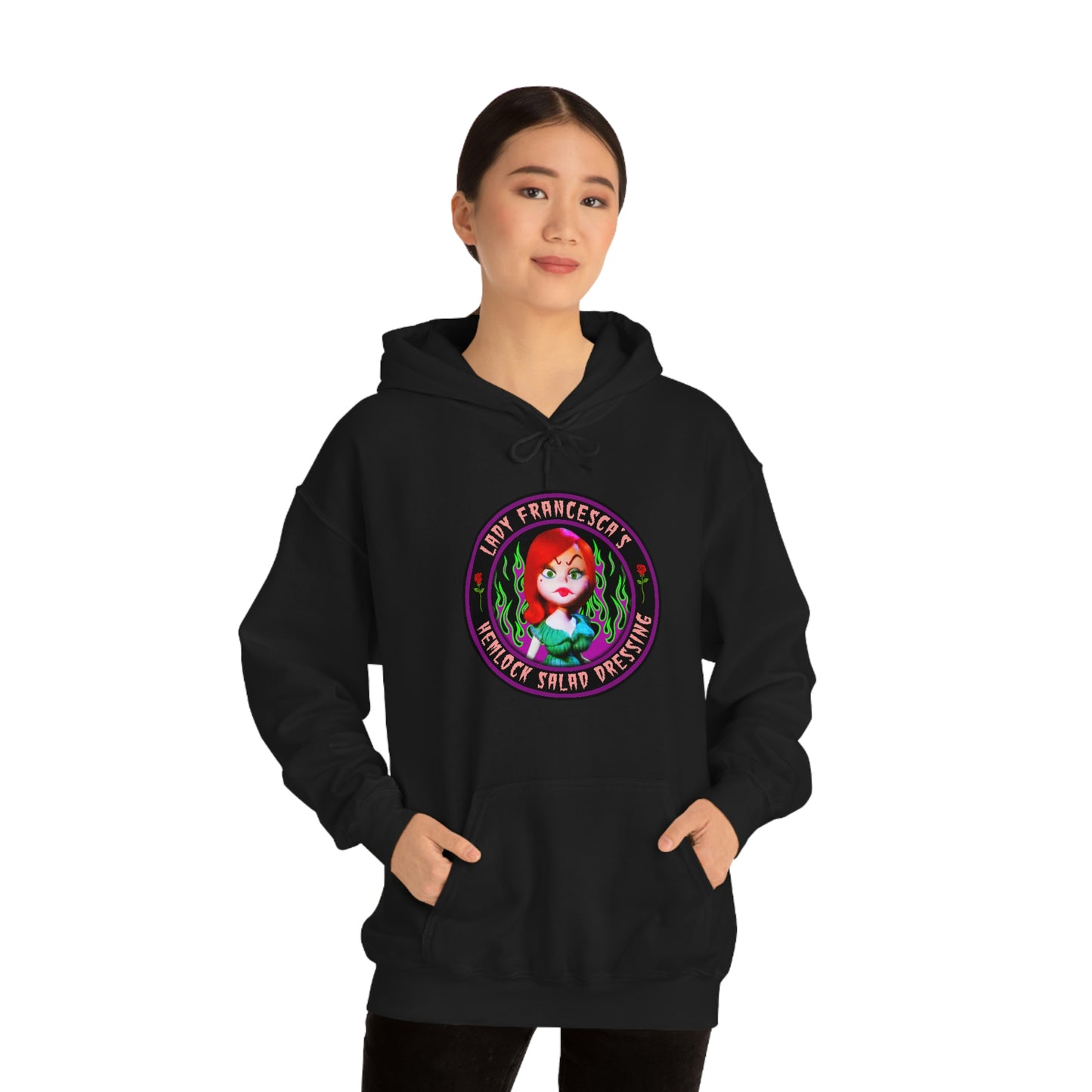 LADY FRANCESCA - HEMLOCK SALAD DRESSING Unisex Heavy Blend™ Hooded Sweatshirt