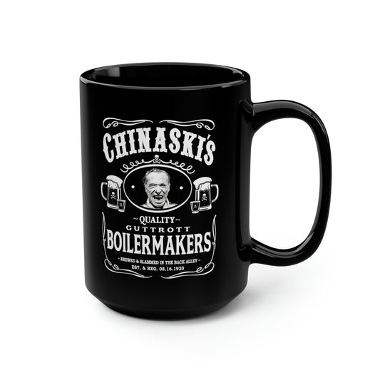 CHINASKIS (BOILERMAKERS) Black Mug, 15oz