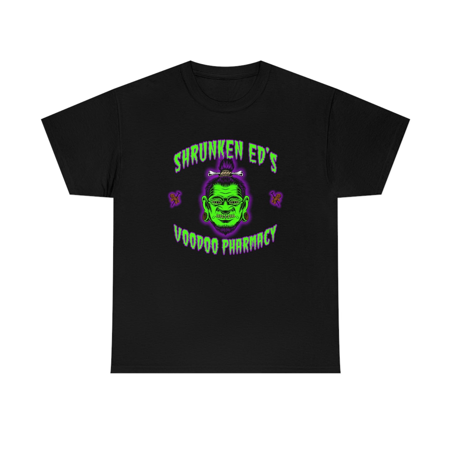 SHRUNKEN ED'S VOODOO PHARMACY Unisex Heavy Cotton Tee