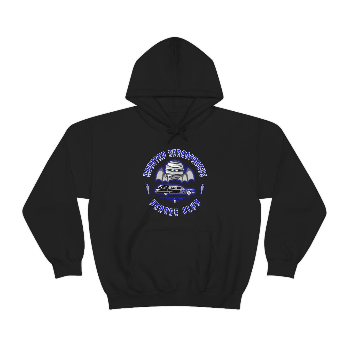 HAUNTED SARCOPHAGUS - HEARSE CLUB Unisex Heavy Blend™ Hooded Sweatshirt