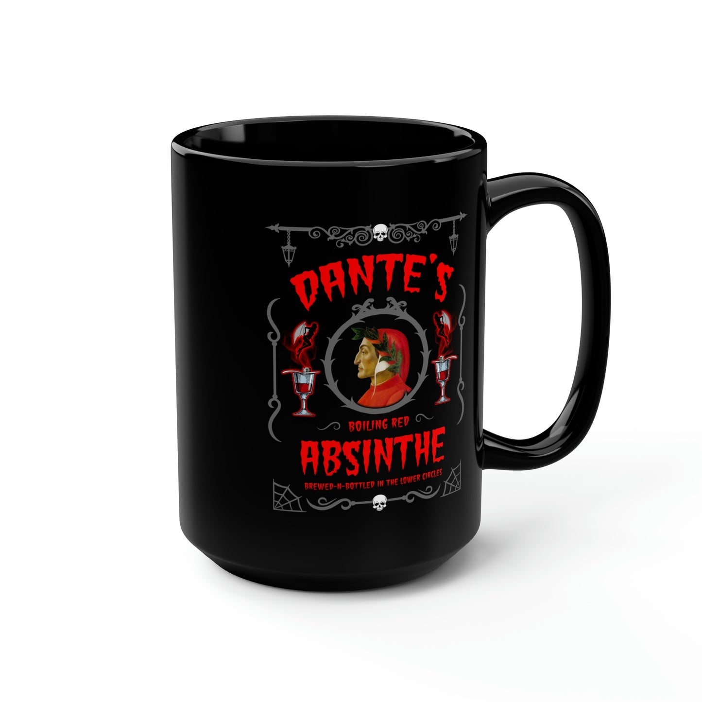 ABSINTHE MONSTERS (DANTE) Black Mug, 15oz