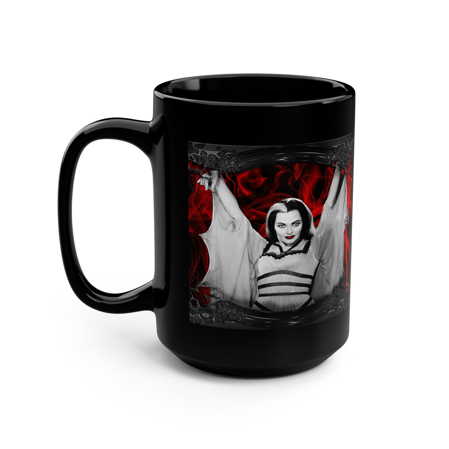 LILY 2 Black Mug, 15oz