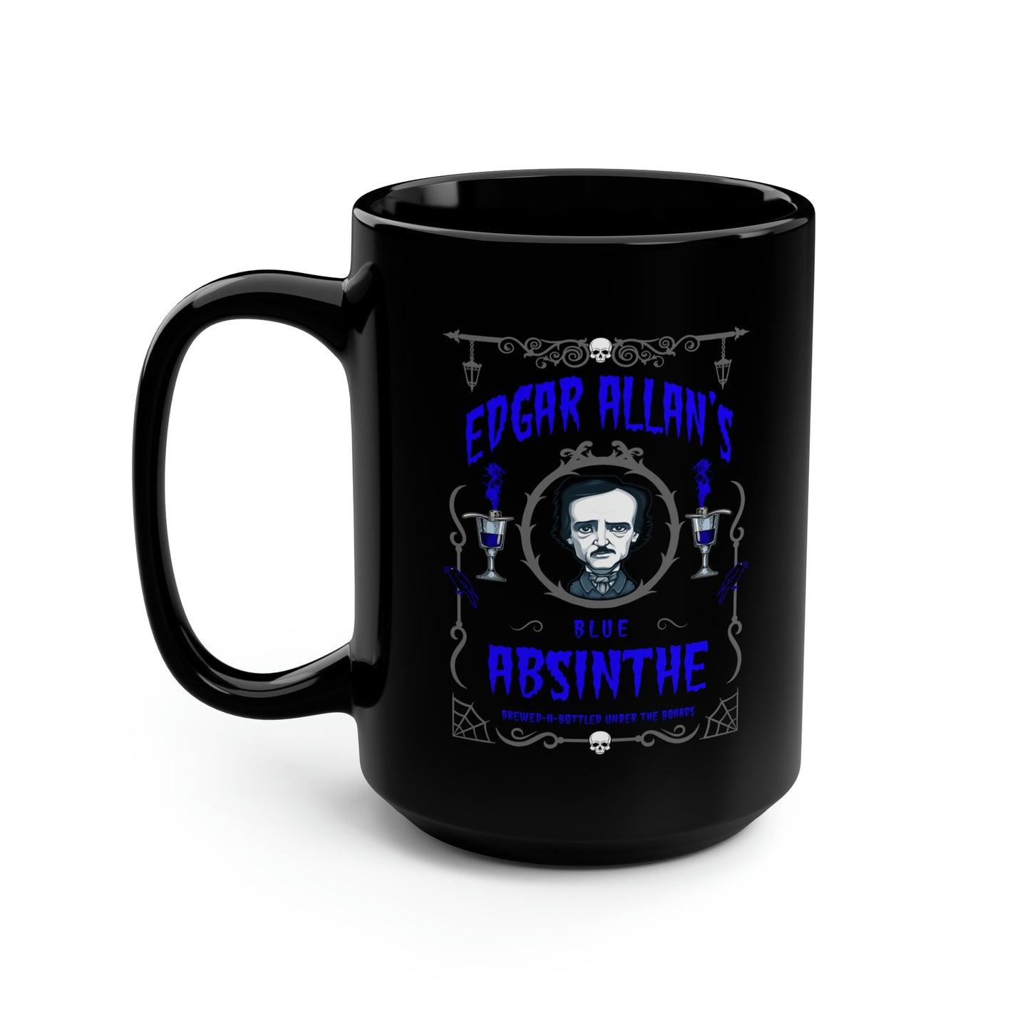 ABSINTHE MONSTERS (POE) Black Mug, 15oz