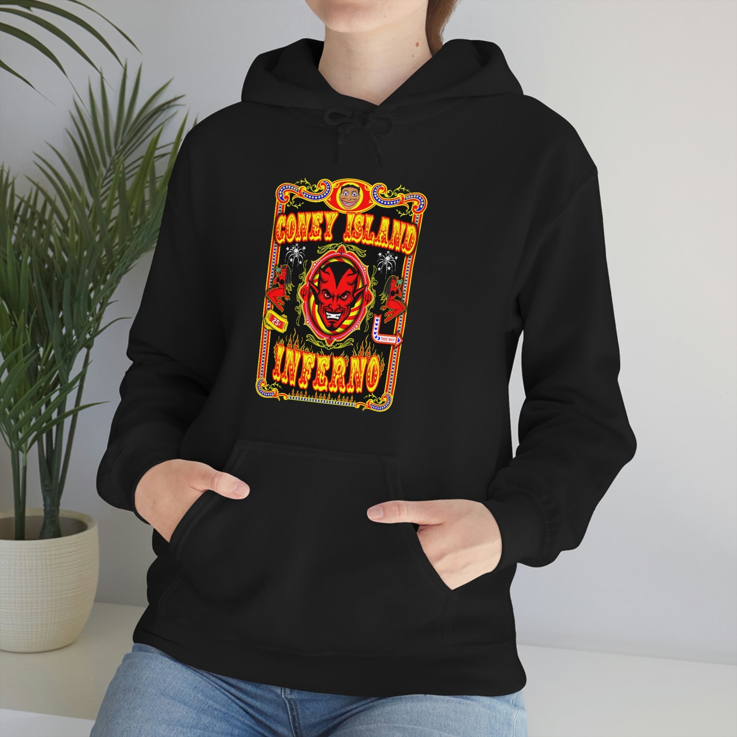 CONEY ISLAND 1 (INFERNO) Unisex Heavy Blend™ Hooded Sweatshirt