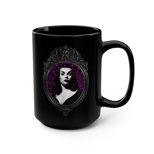 VAMPIRA CAMEO 1 Black Mug, 15oz