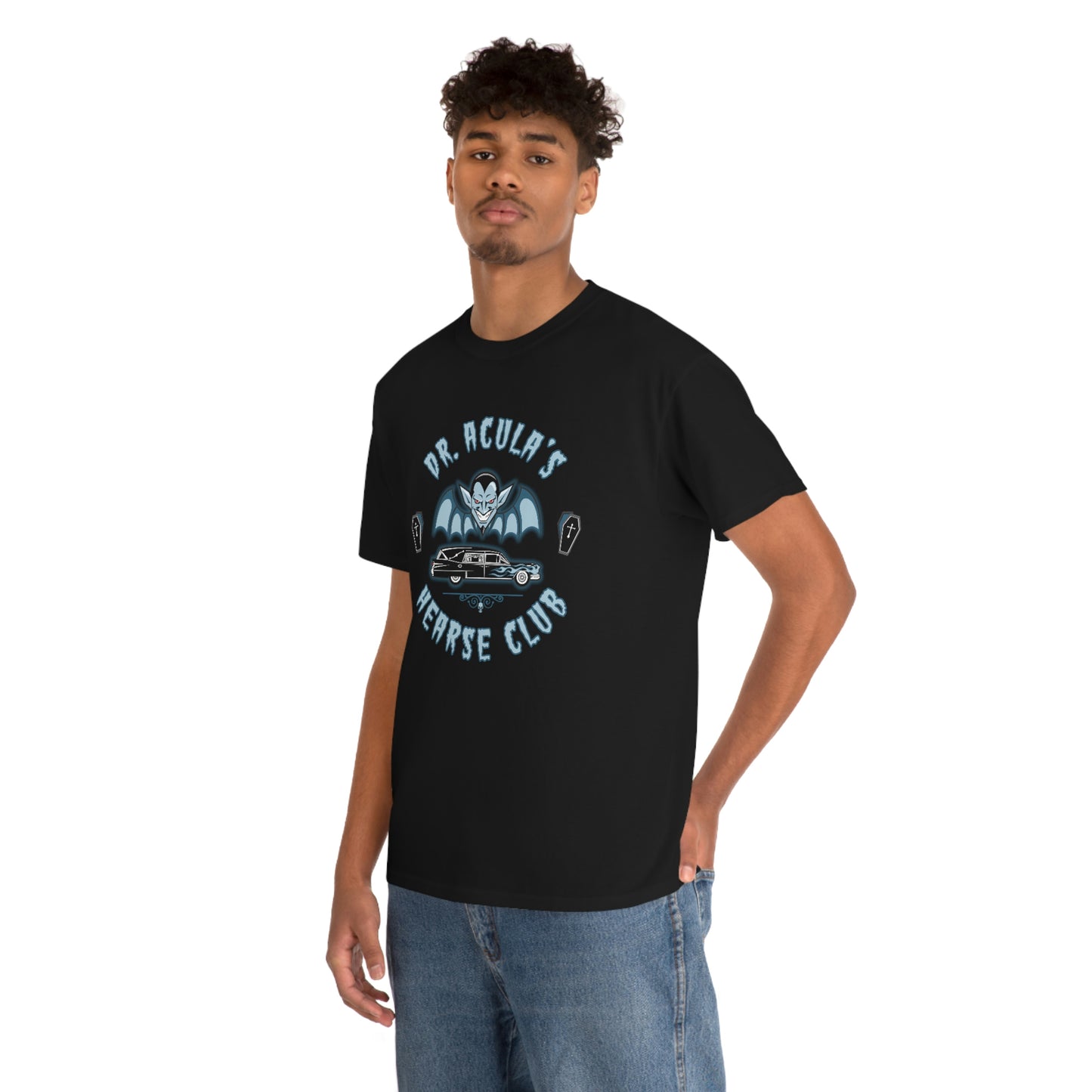 DR. ACULA'S - HEARSE CLUB 1 Unisex Heavy Cotton Tee