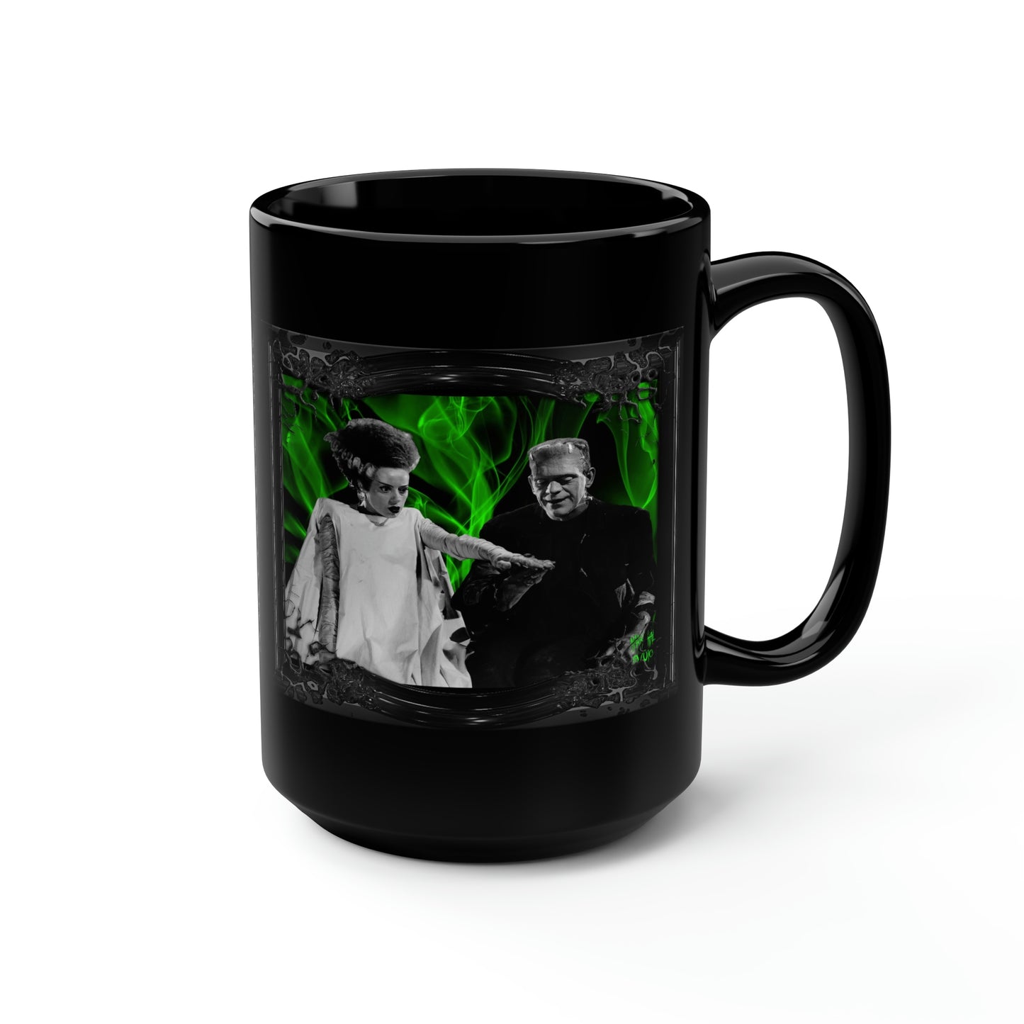 BRIDE AND FRANKIE 2 (1935) Black Mug, 15oz