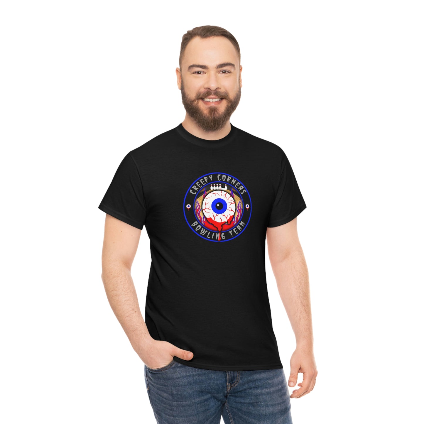 CREEPY CORNEAS - BOWLING TEAM Unisex Heavy Cotton Tee