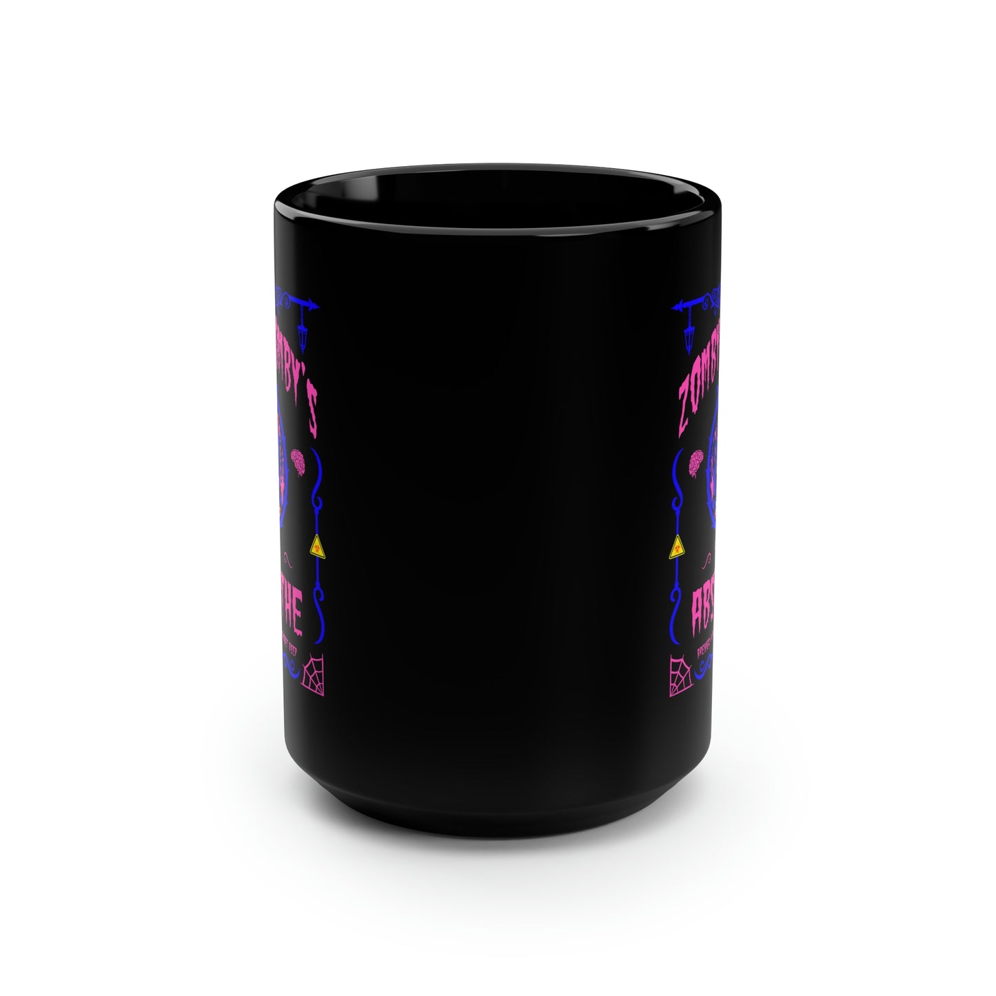 ABSINTHE MONSTERS 12 (ZOMBY MOMBY) Black Mug, 15oz