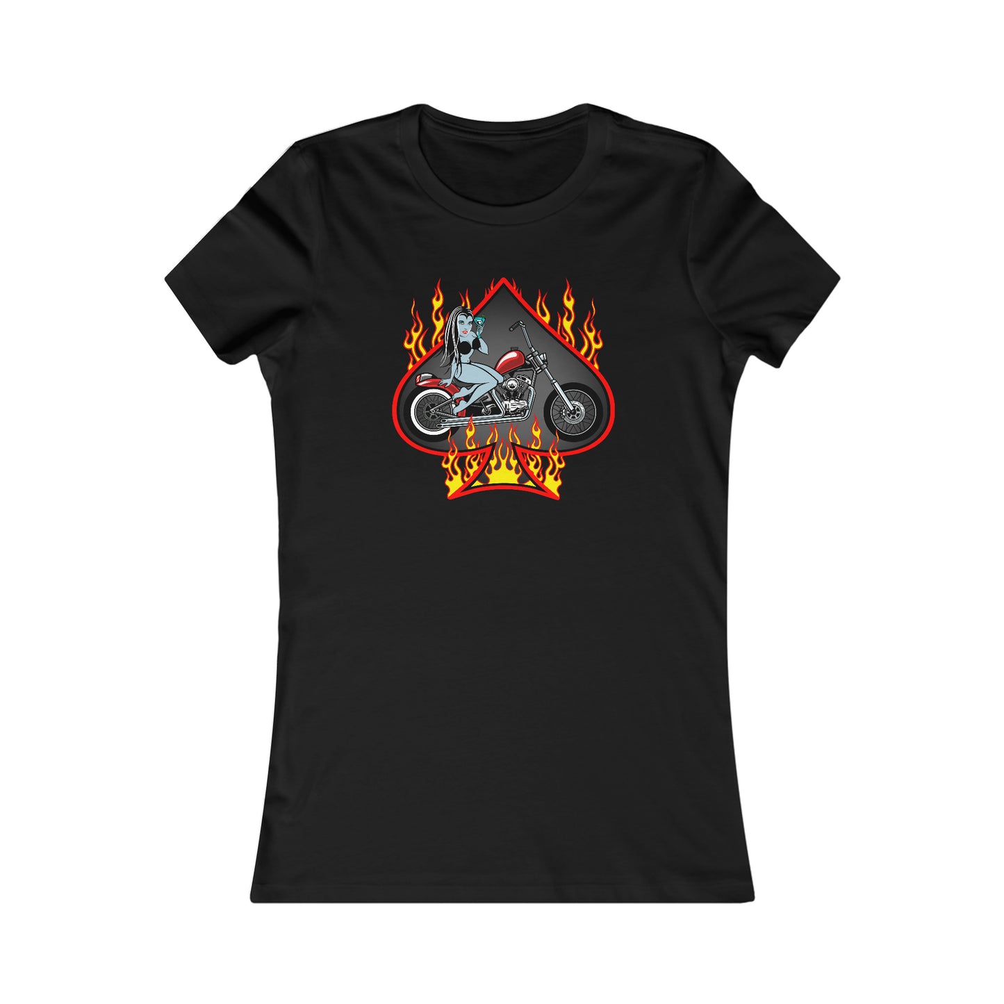 MOTORCYCLE PINUP (VAMP) Women's Favorite Tee