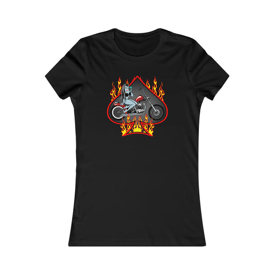 MOTORCYCLE PINUP (VAMP) Women's Favorite Tee