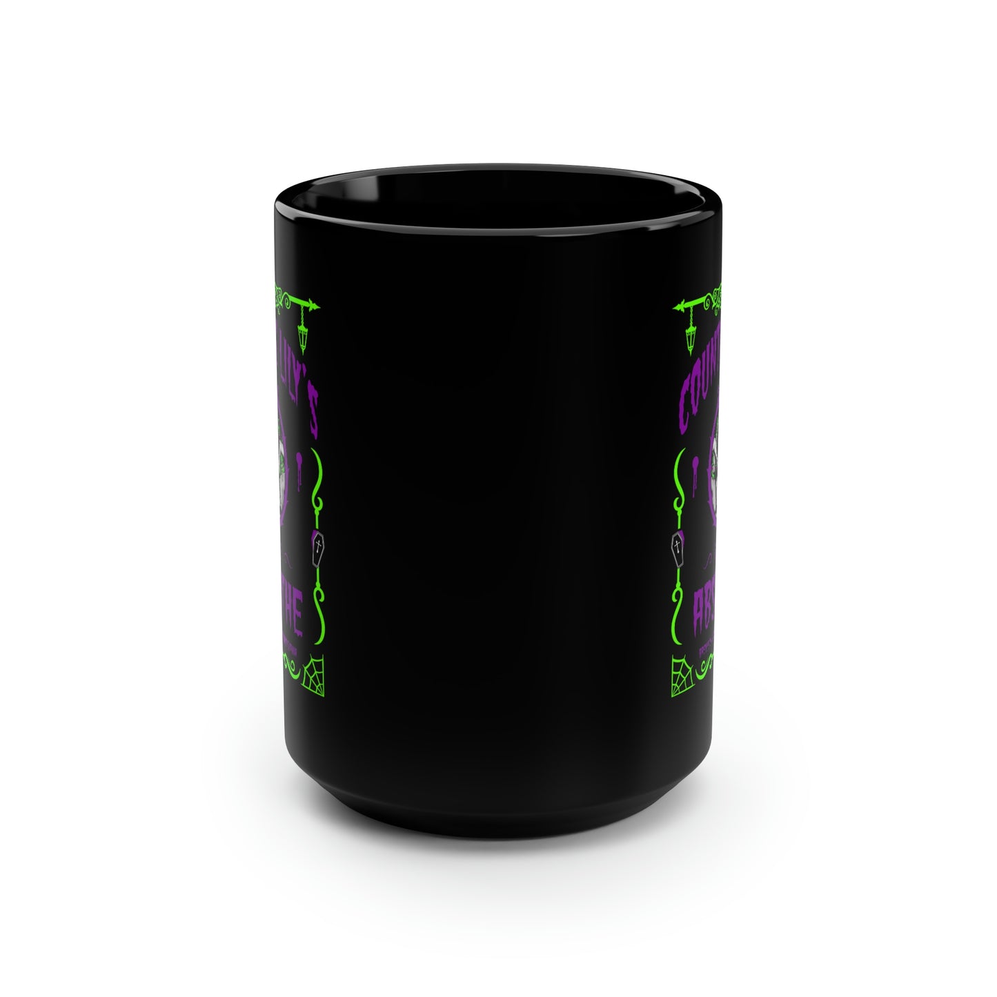 ABSINTHE MONSTERS 3 (COUNTESS LILY) Black Mug, 15oz