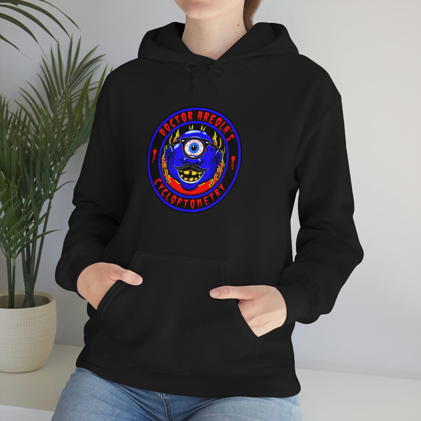 DOCTOR AREOLA'S – CYCLOPTOMETRY Unisex Heavy Blend™ Hooded Sweatshirt