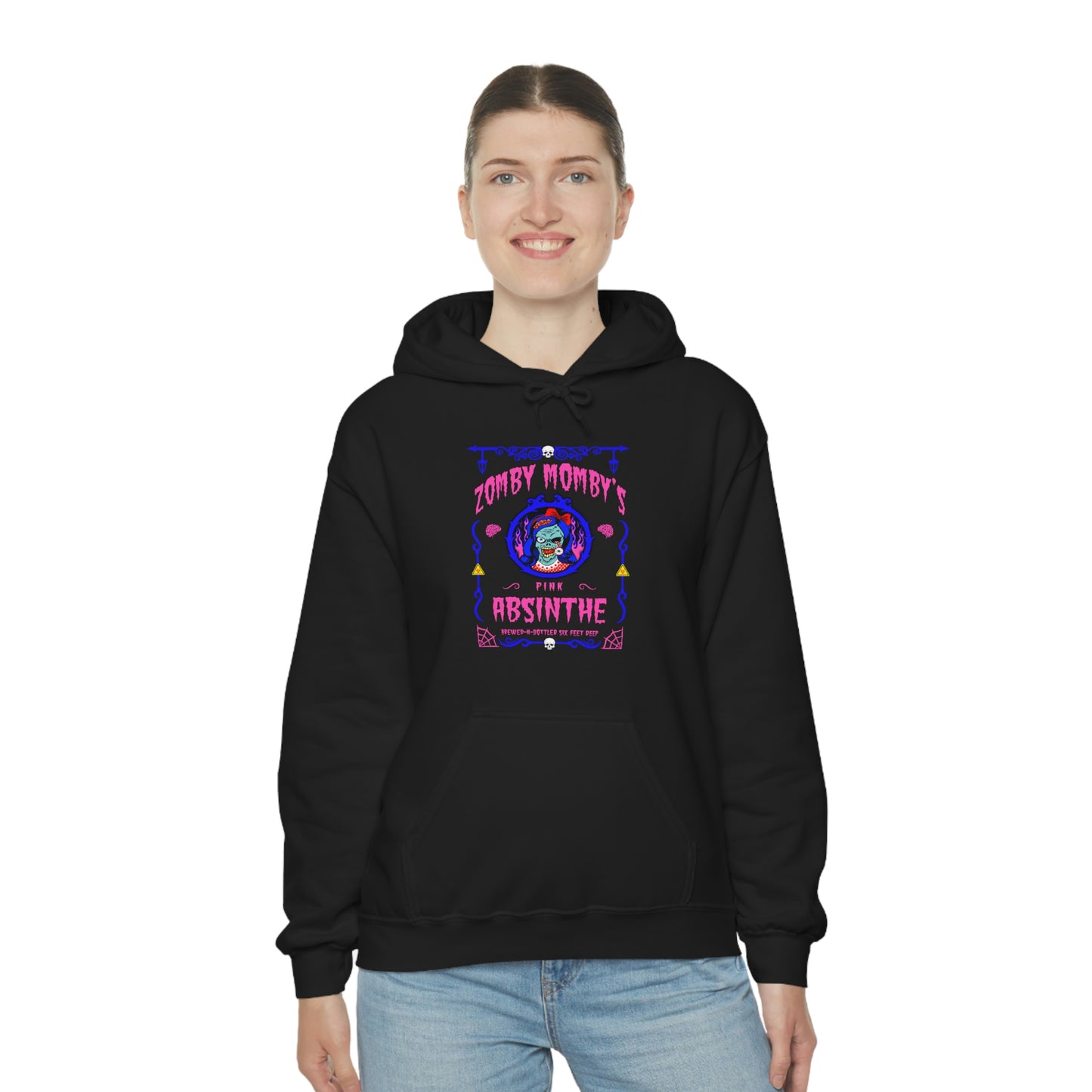 ABSINTHE MONSTERS 12 (ZOMBY MOMBY) Unisex Heavy Blend™ Hooded Sweatshirt