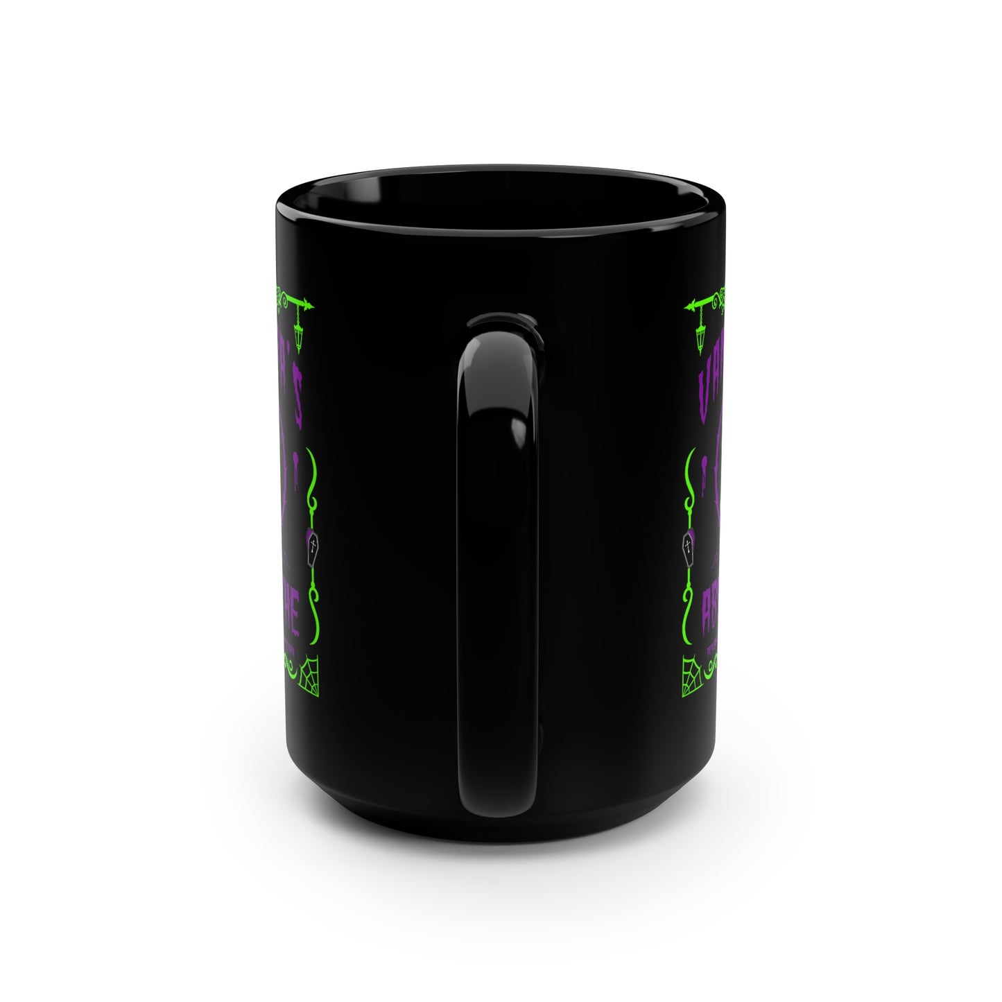 ABSINTHE MONSTERS 4 (VAMPIRA) Black Mug, 15oz