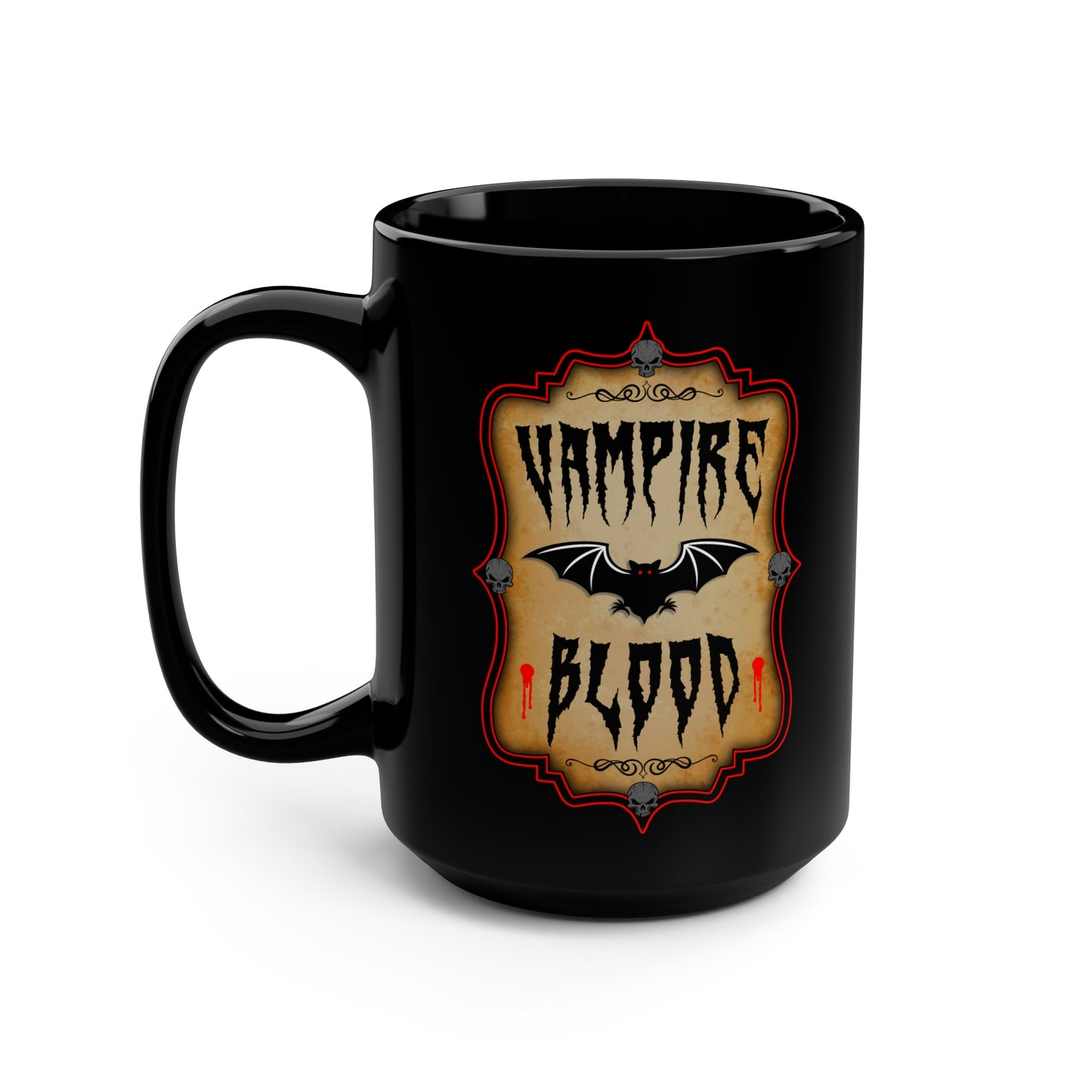 WITCHERY POTIONS 9 (VAMPIRE BLOOD) Black Mug, 15oz