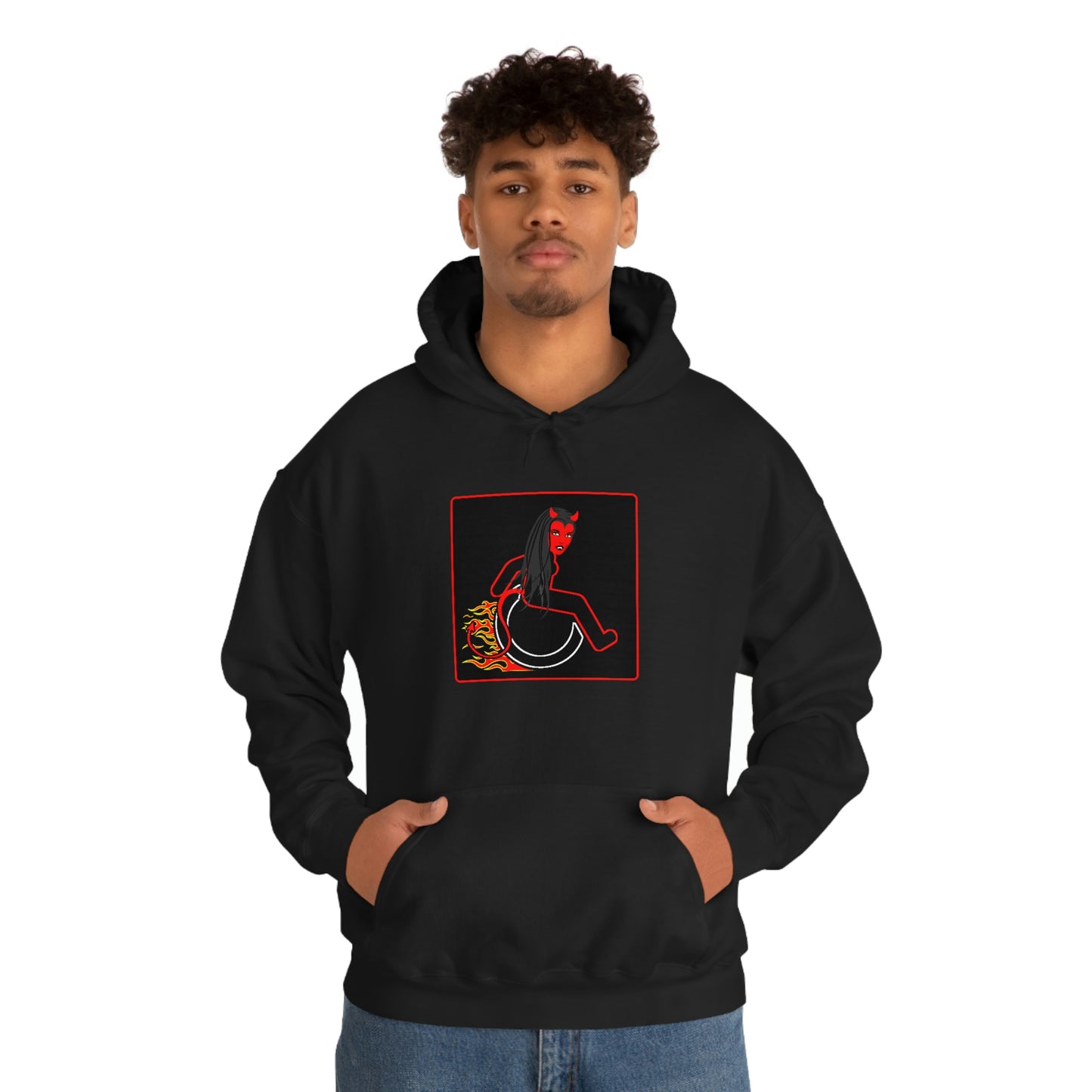 WHEELCHARIOT 15 (Devil Woman) Unisex Heavy Blend™ Hooded Sweatshirt