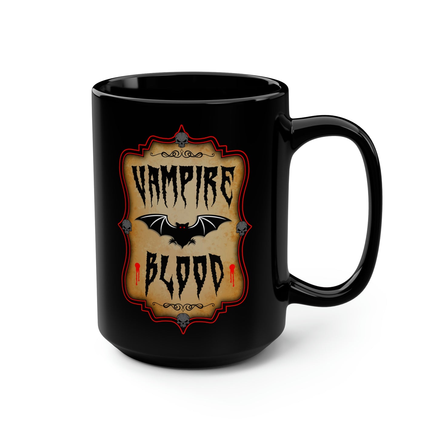 WITCHERY POTIONS 9 (VAMPIRE BLOOD) Black Mug, 15oz