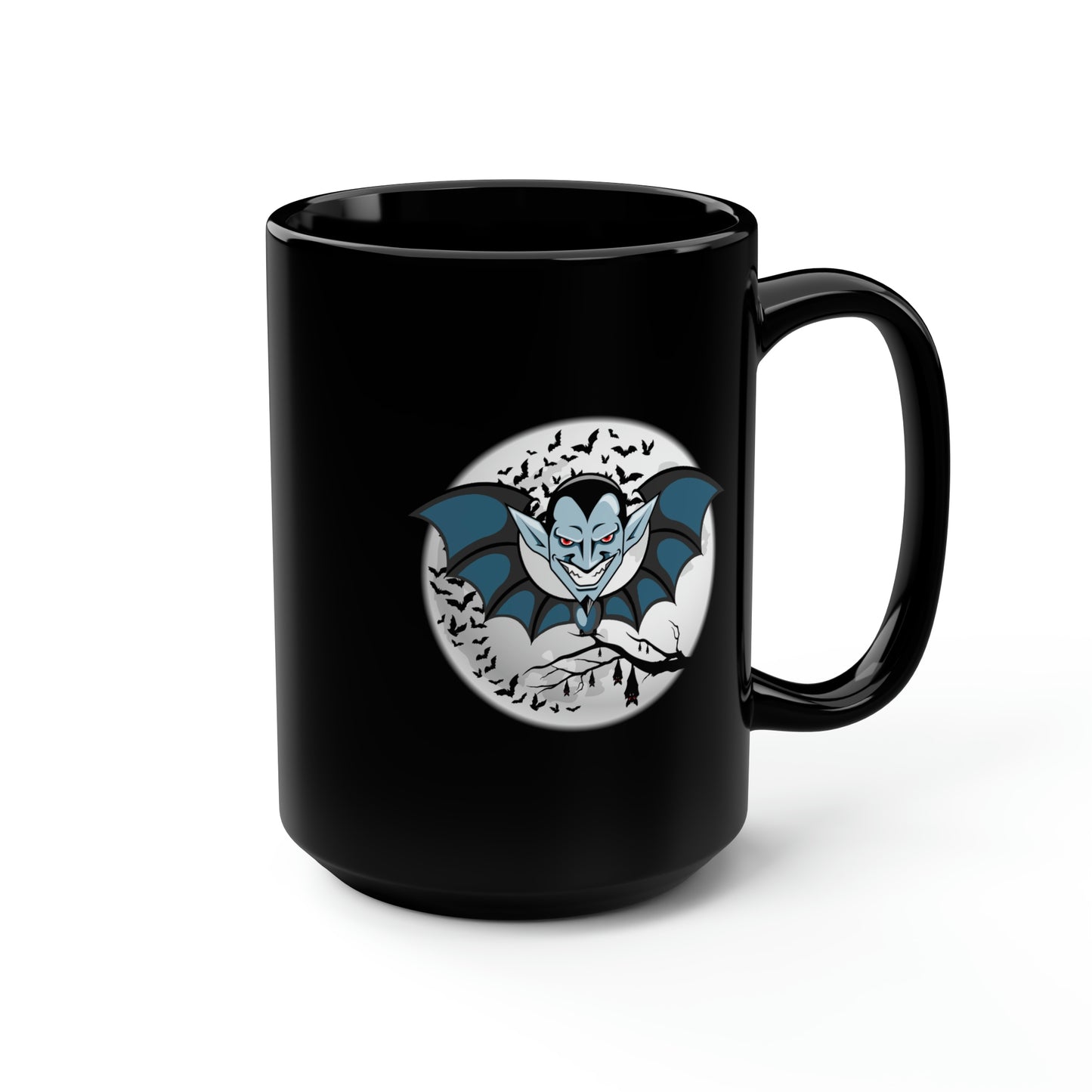 BATMONSTER (Drac) Black Mug, 15oz