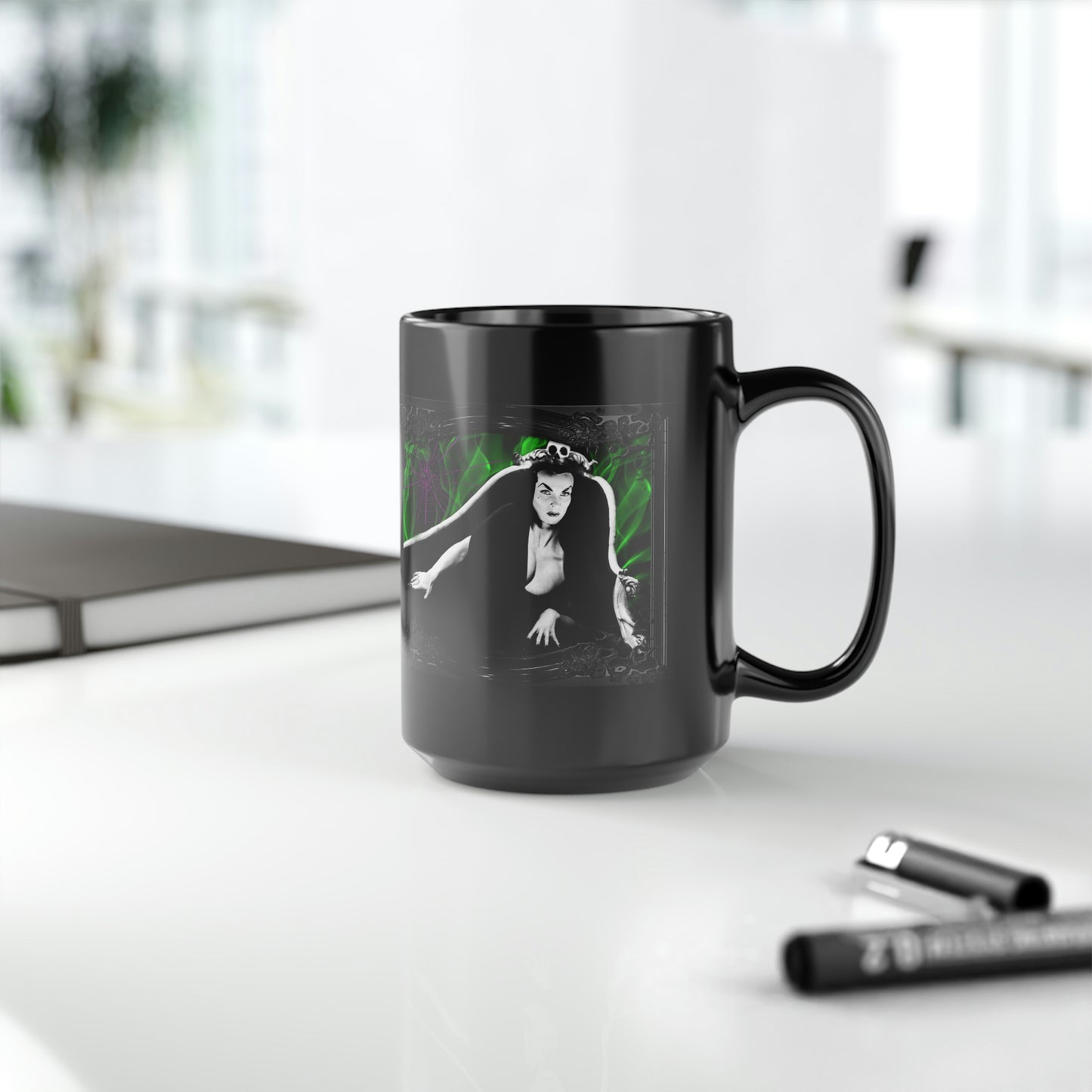 VAMPIRA 2 Black Mug, 15oz