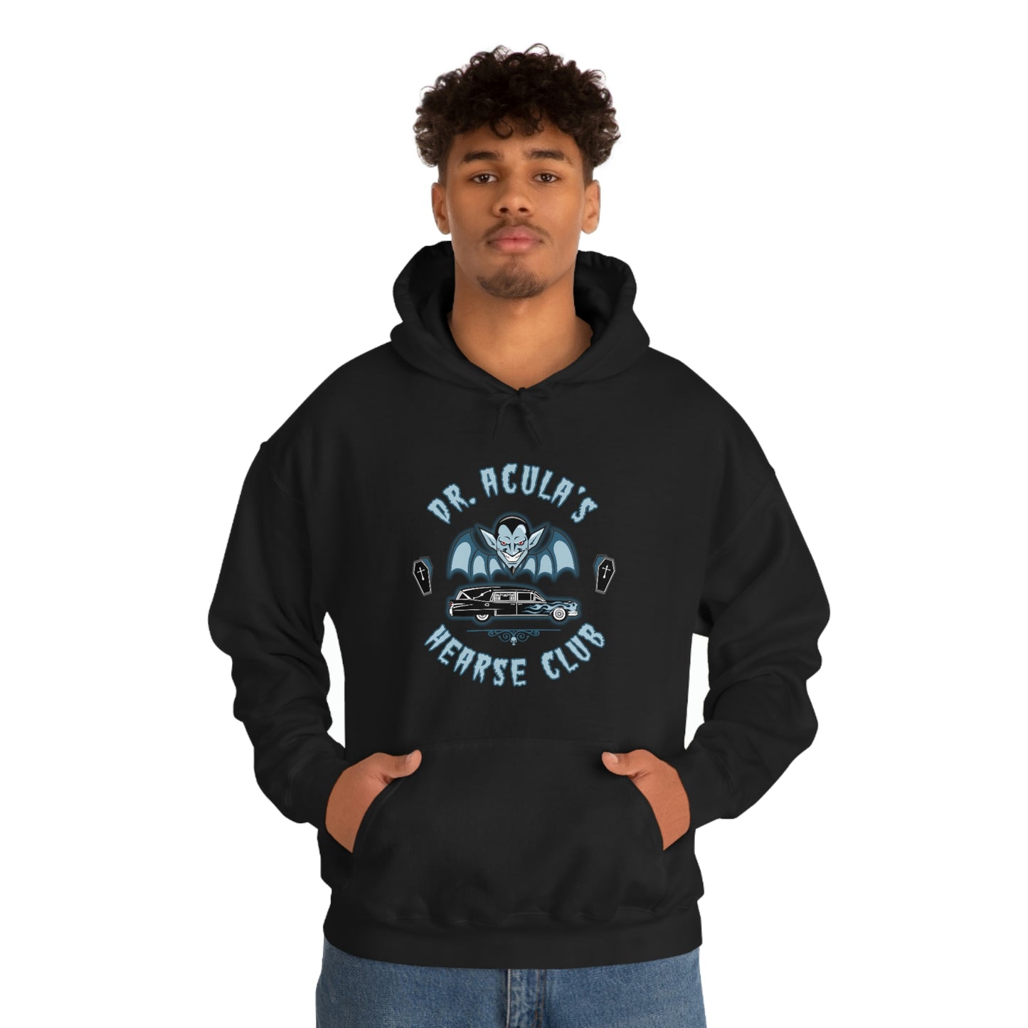 DR. ACULA'S - HEARSE CLUB Unisex Heavy Blend™ Hooded Sweatshirt