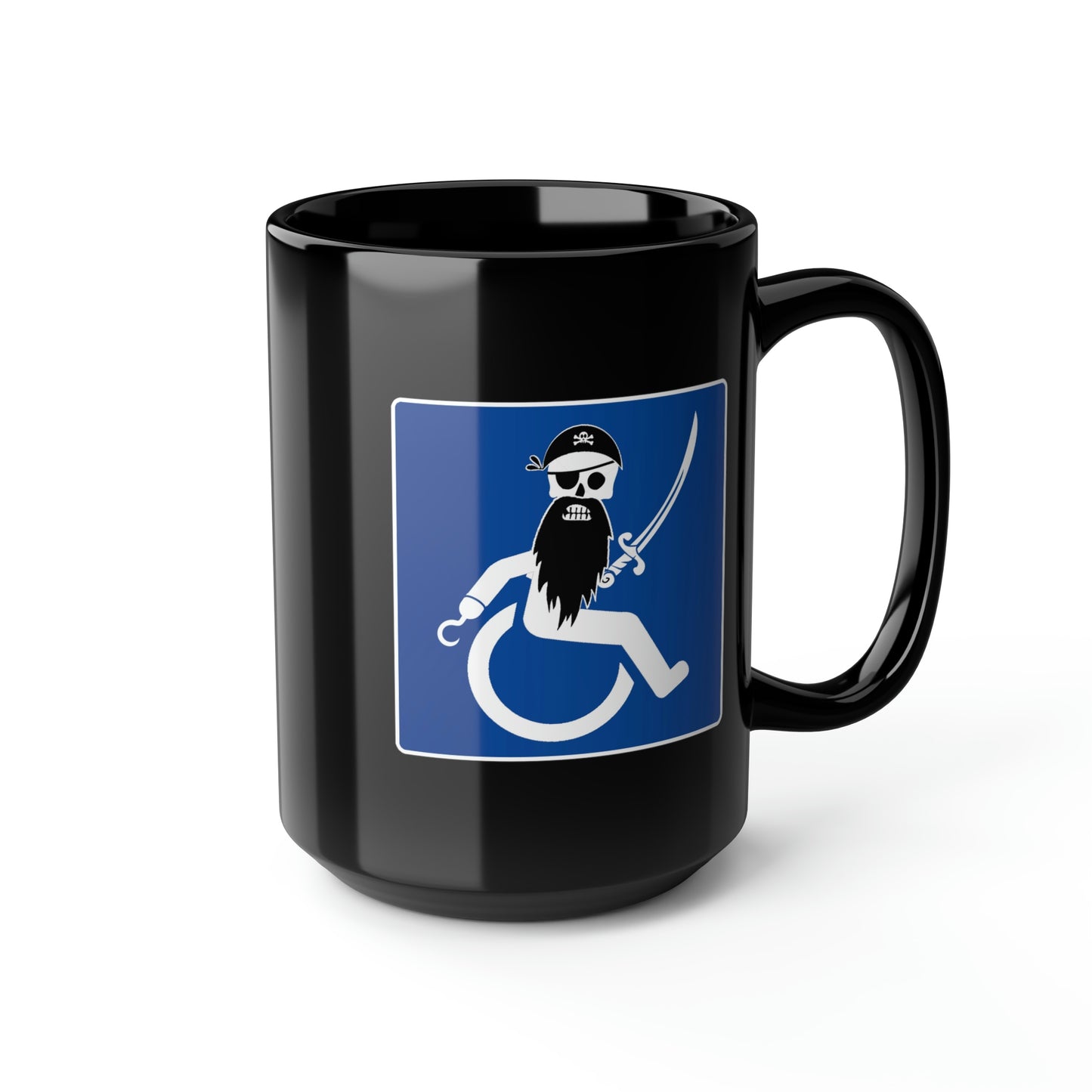 WHEELCHARIOT 4 (Pirate) 2 Black Mug, 15oz