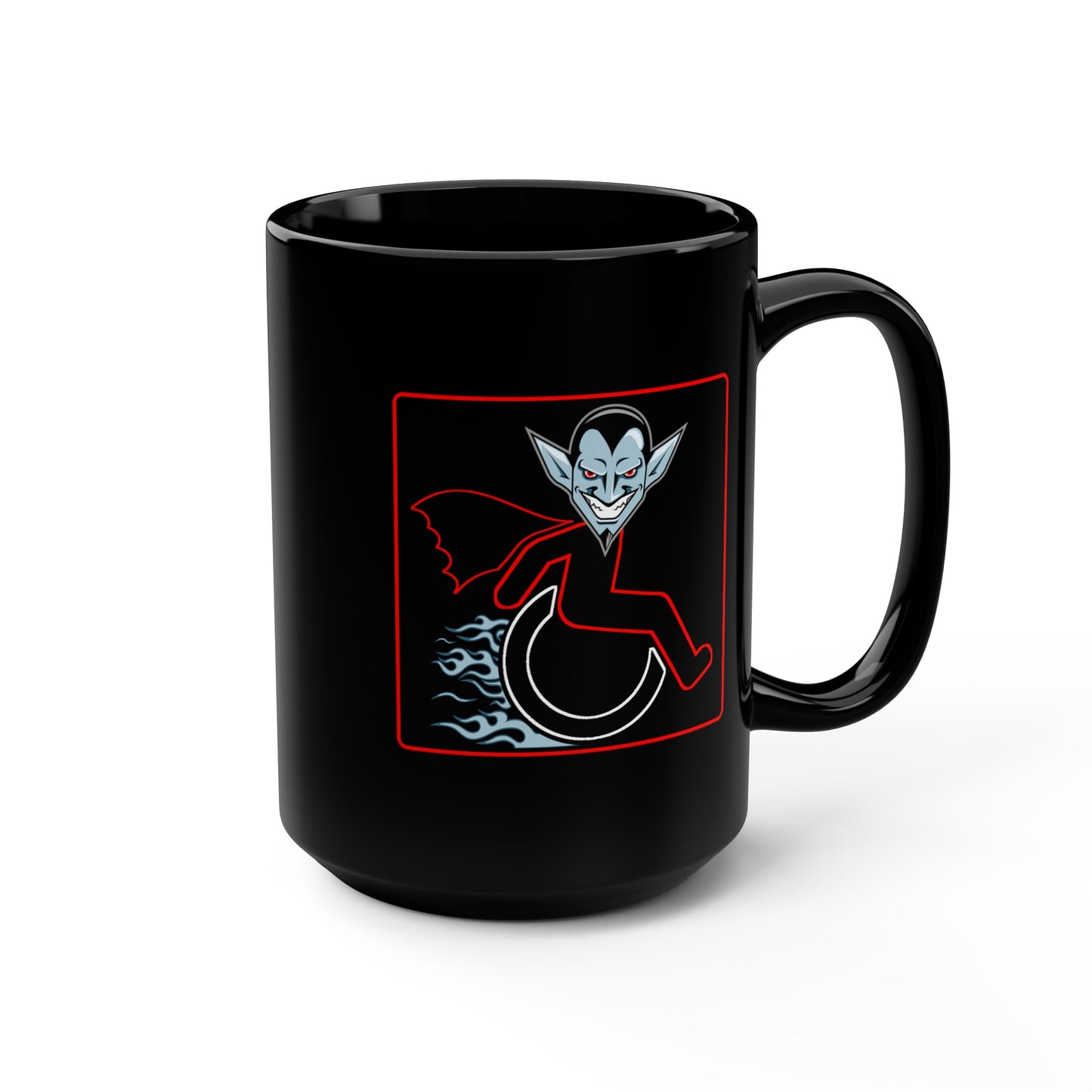 WHEELCHARIOT 7 (Drac) 1 Black Mug, 15oz