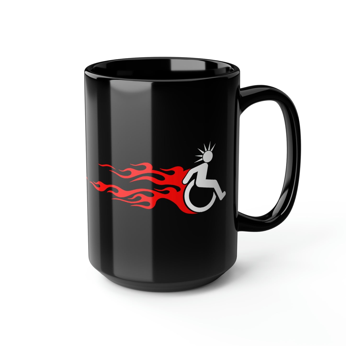 WHEELCHARIOT 2 (Flamer) Black Mug, 15oz