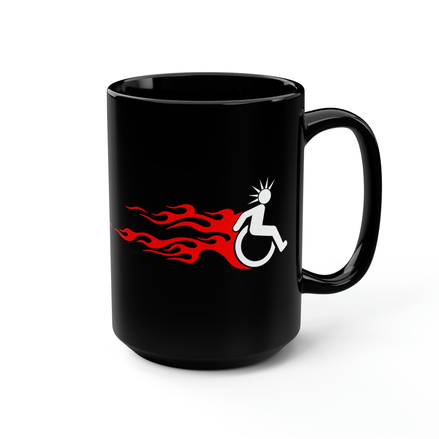 WHEELCHARIOT 2 (Flamer) Black Mug, 15oz