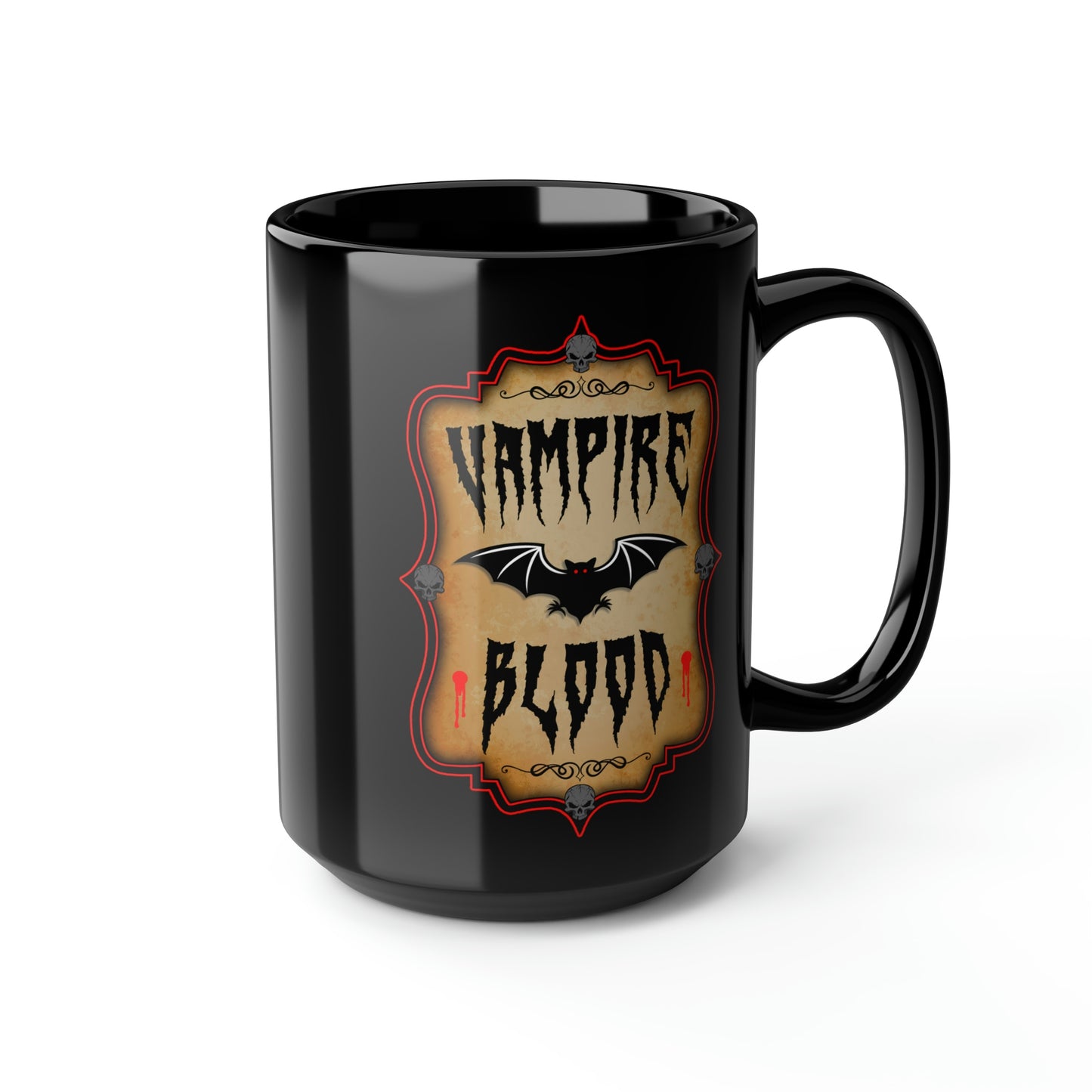 WITCHERY POTIONS 9 (VAMPIRE BLOOD) Black Mug, 15oz