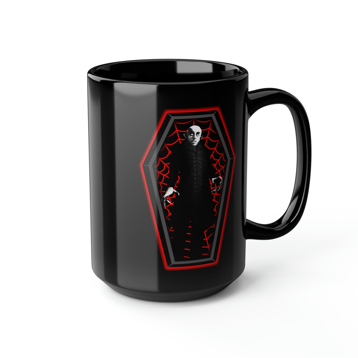 COFFIN MUGSHOT 4 (NOSFERATU) Black Mug, 15oz