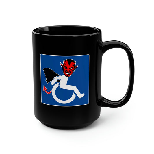 WHEELCHARIOT 5 (Luis) 2 Black Mug, 15oz