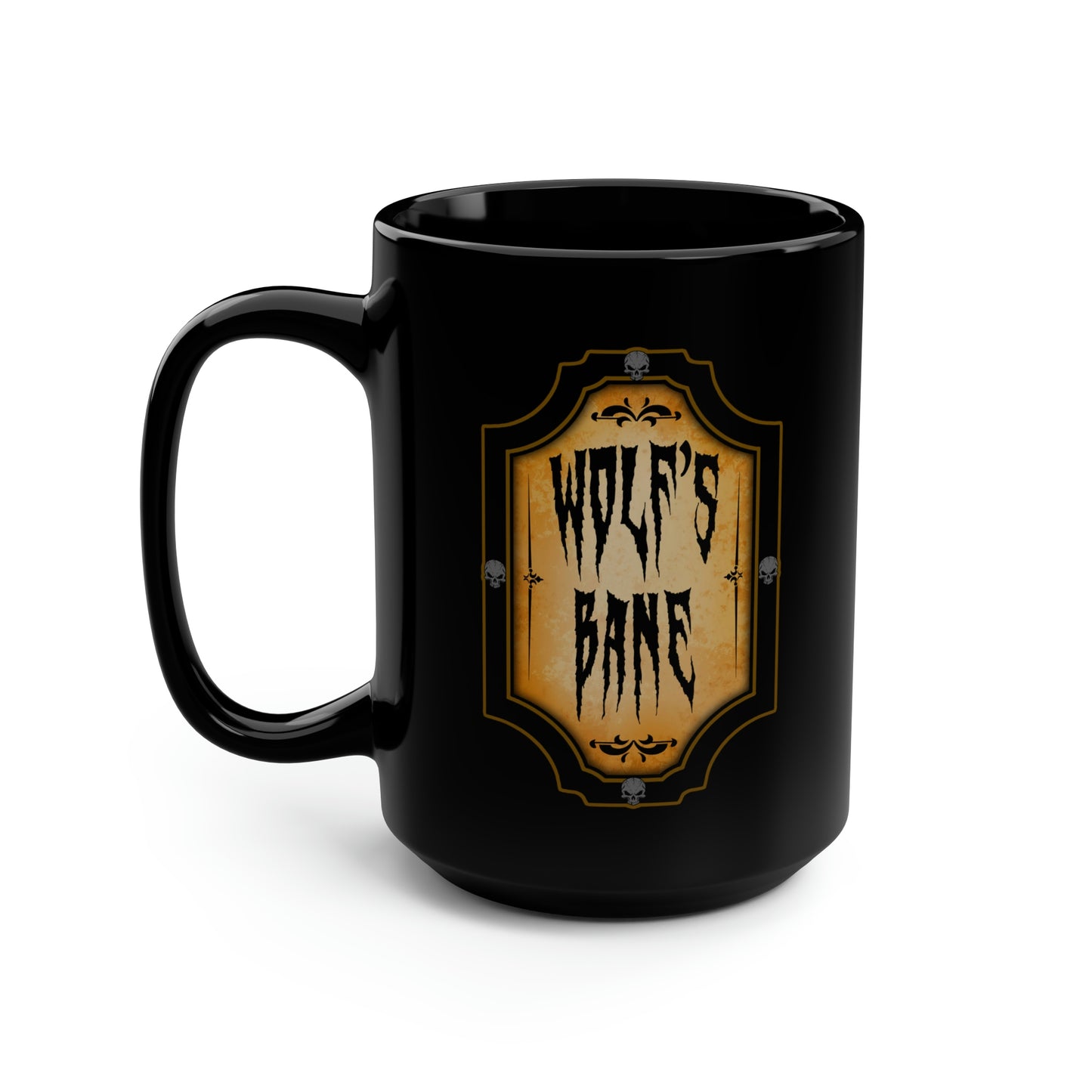 WITCHERY POTIONS 12 (WOLF'S BANE) Black Mug, 15oz